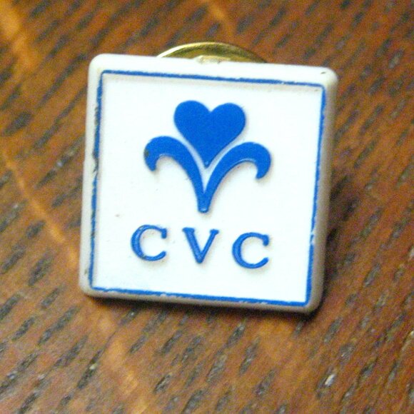 CVC Logo Blue & White Vintage Lapel Pin - Picture 1 of 4